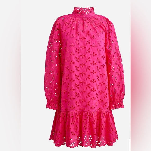 J. Crew Dresses Nwt Jcrew Tall Longsleeve Ruffletrim Mini Dress In